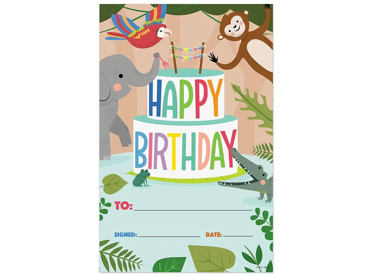 Jungle Friends Birthday Certificates - US 3916