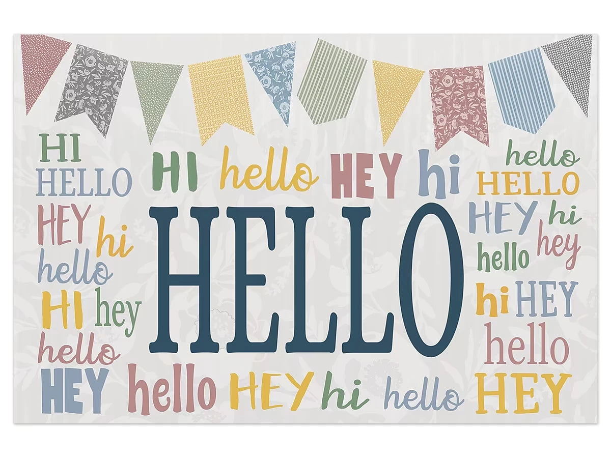 Classroom Cottage Hello Postcards - US 3586