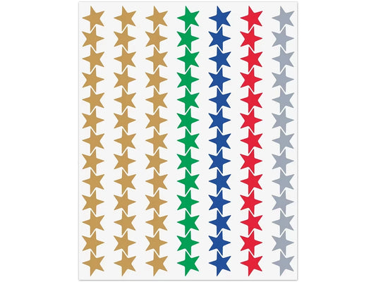 Foil Star Mini Stickers - Value Pack - US 7652