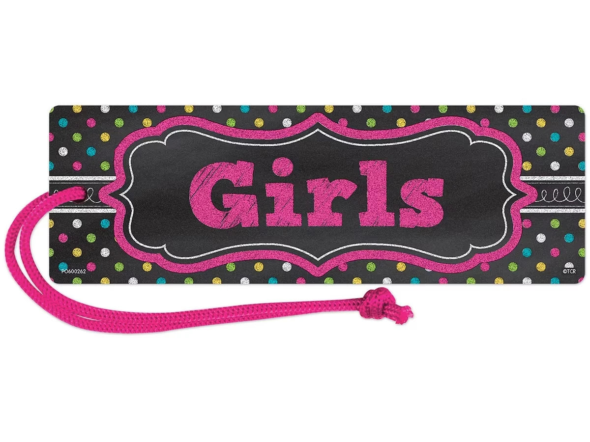 Chalkboard Brights Magnetic Girl’s Hall Pass - US 9431