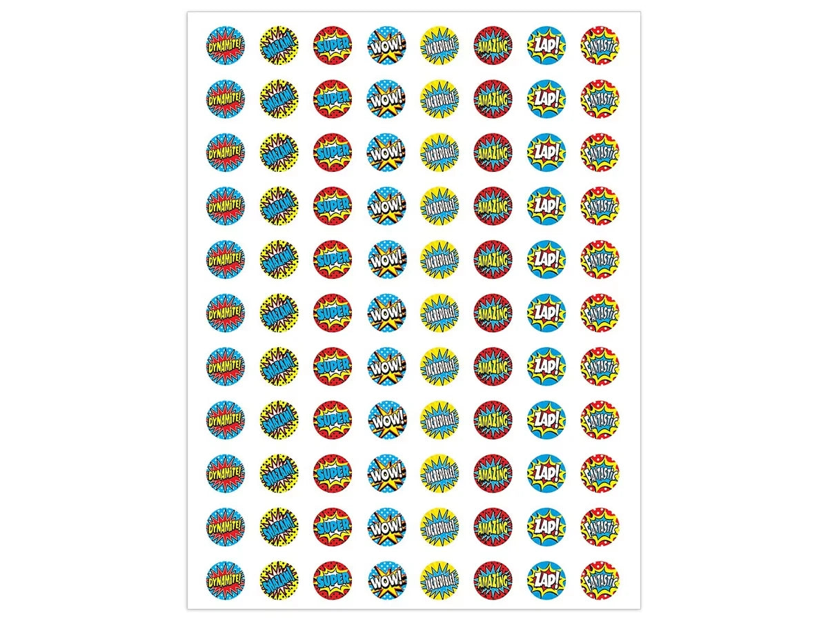 Superhero Motivational Mini Stickers - US 9683