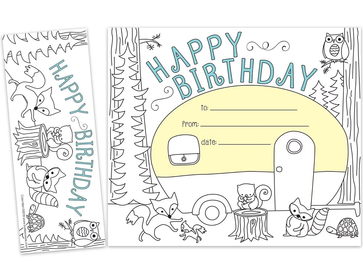 Color Me! Double-Sided Bookmark Birthday Certificates - US 1060