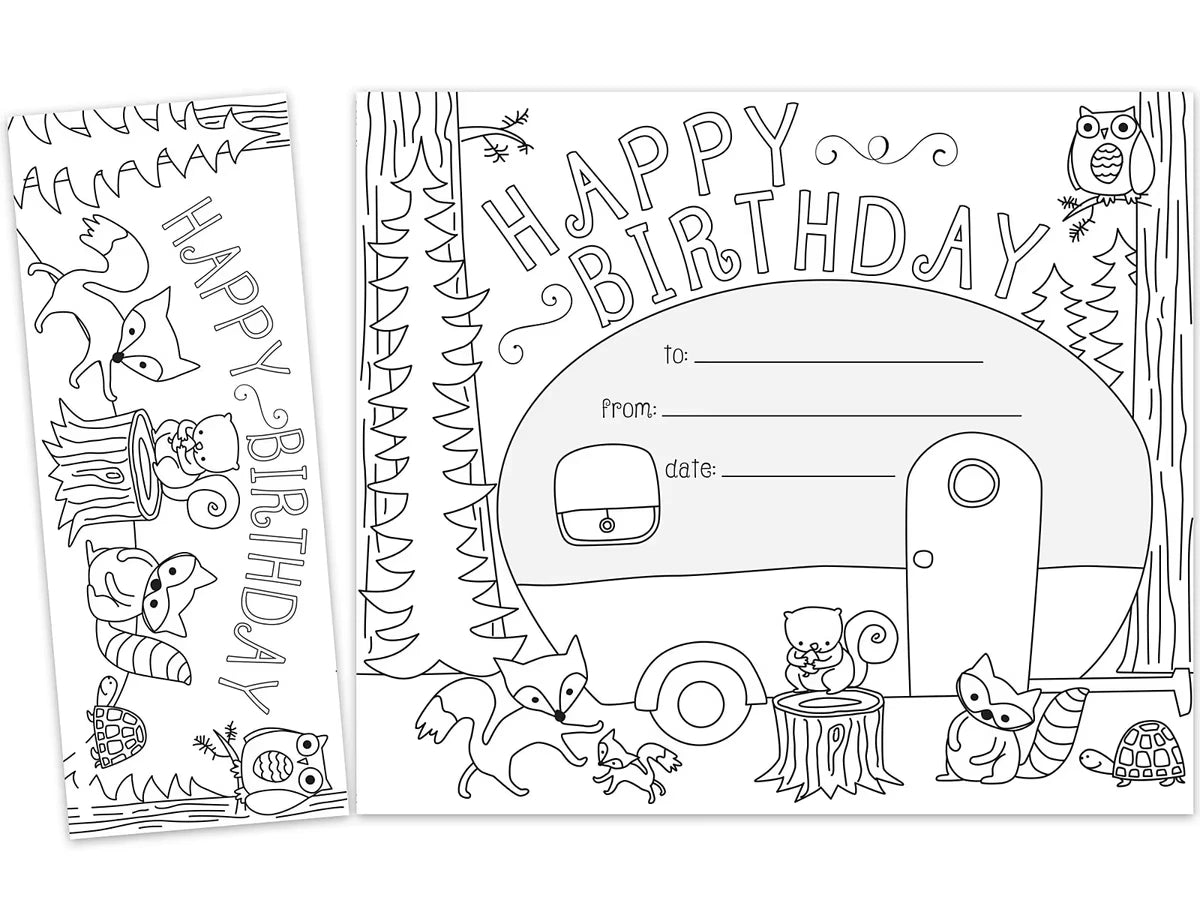 Color Me! Double-Sided Bookmark Birthday Certificates - US 1060