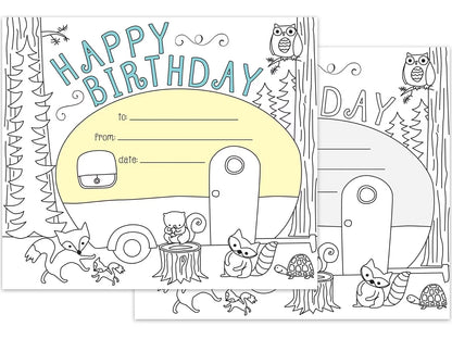 Color Me! Double-Sided Bookmark Birthday Certificates - US 1060