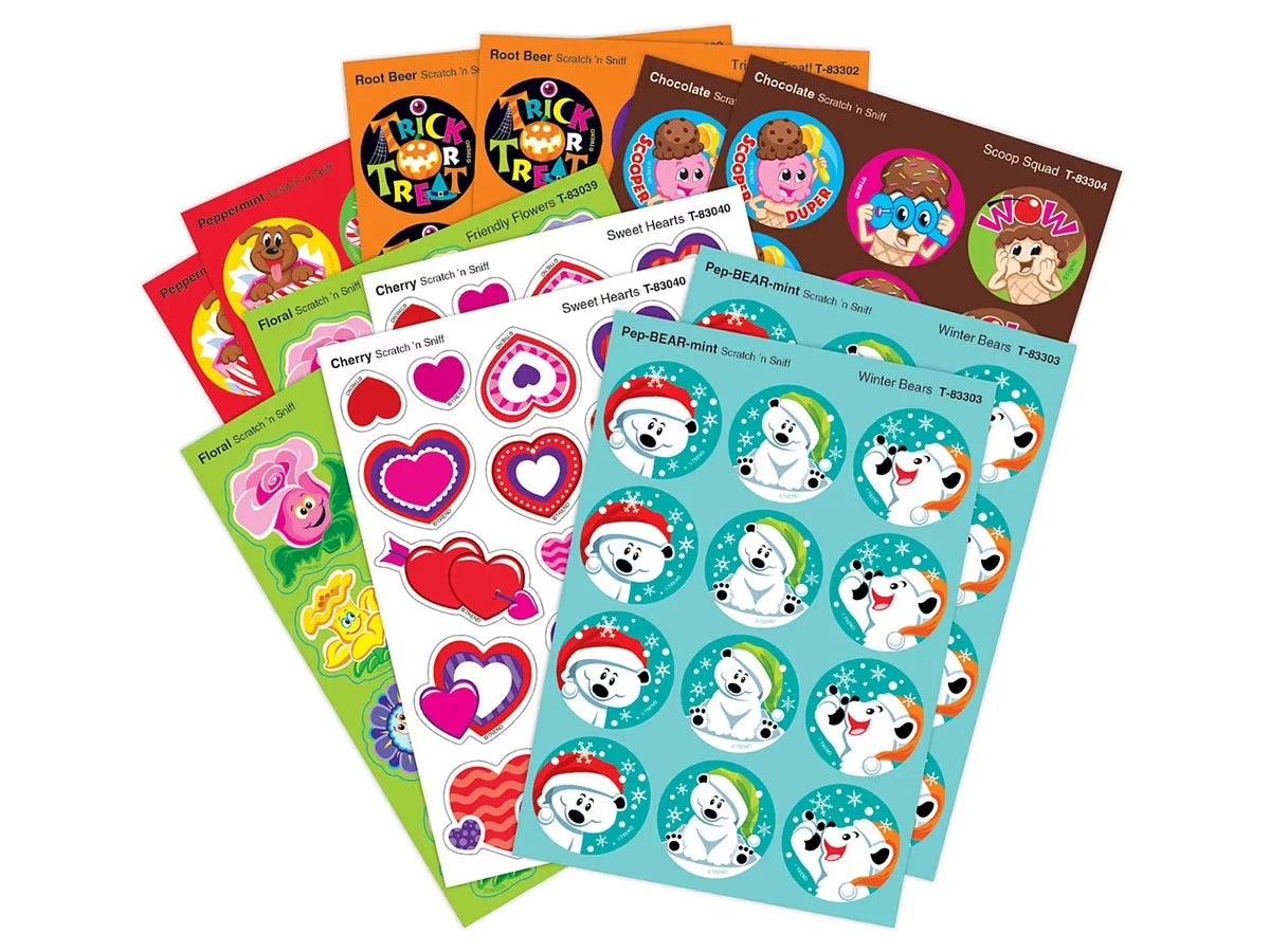 All-Year Cheer Scented Motivational Stickers - Variety Pack - US 9623