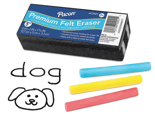 Premium Felt Chalk and Whiteboard Eraser - US 5397