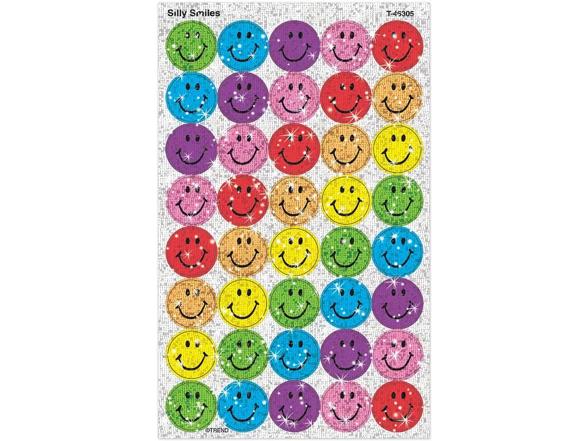 Sparkling Smiley Face Stickers - US 9755