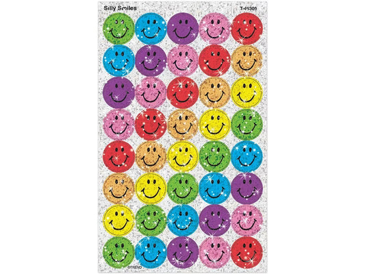 Sparkling Smiley Face Stickers - US 9755