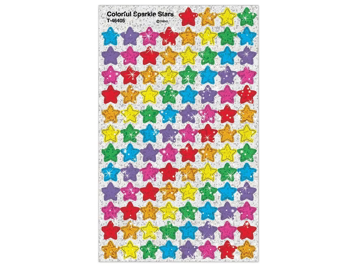 Colorful Sparkle Star Stickers - US 6719