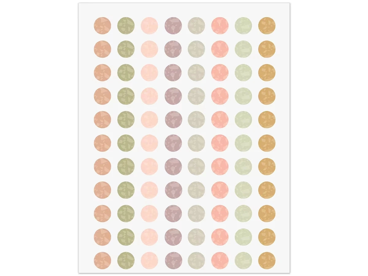 Terrazzo Tones Circle Mini Stickers - US 1851