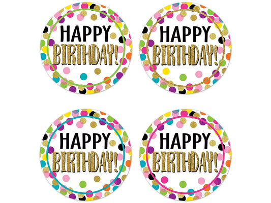 Confetti Birthday Badges - US 7467
