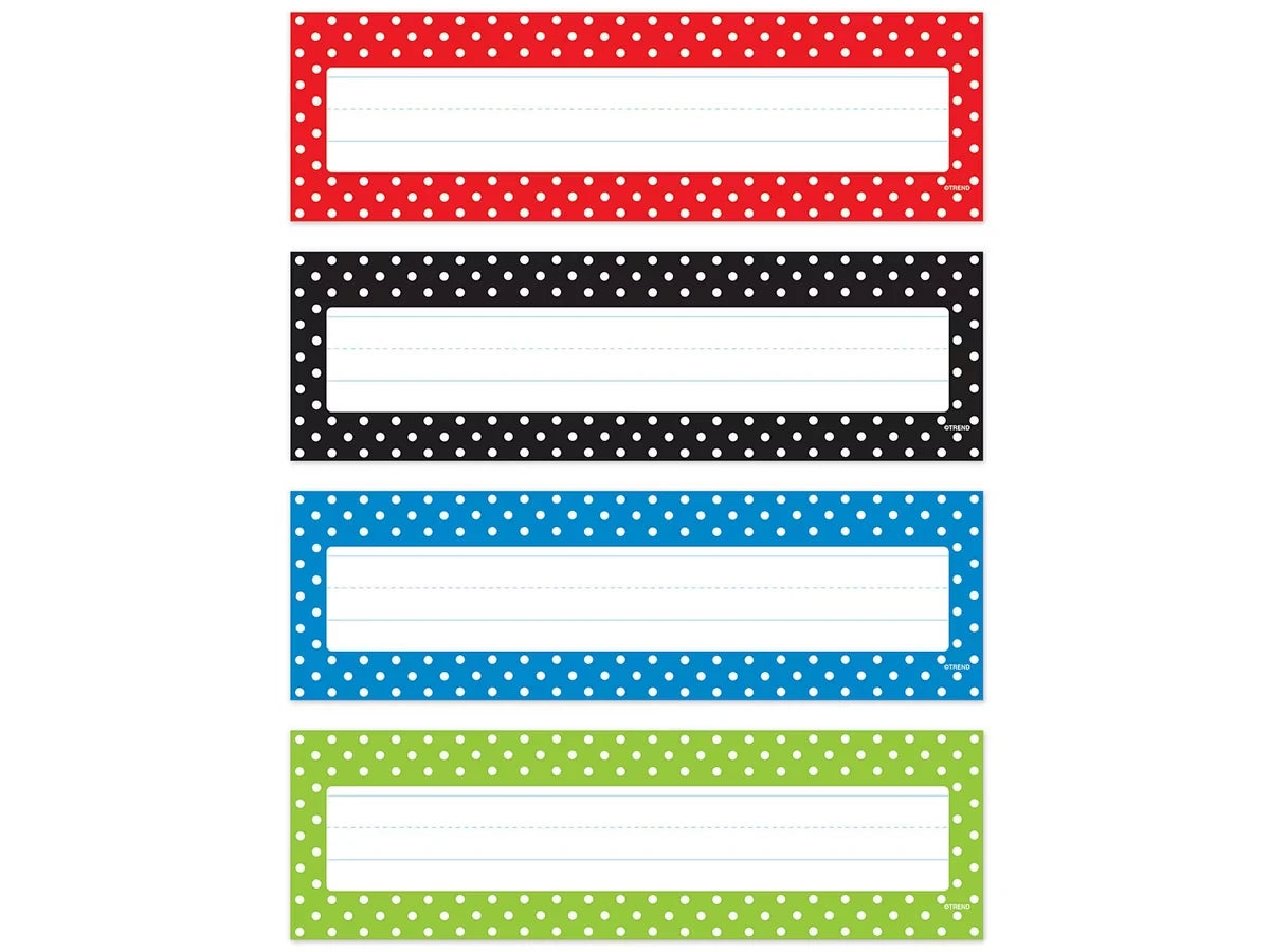 Polka Dot Nameplates - Variety Pack - US 8020