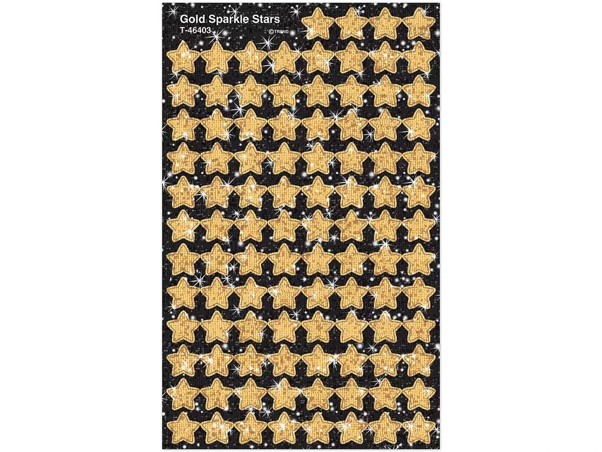 Gold Sparkling Star Mini Stickers - US 3879