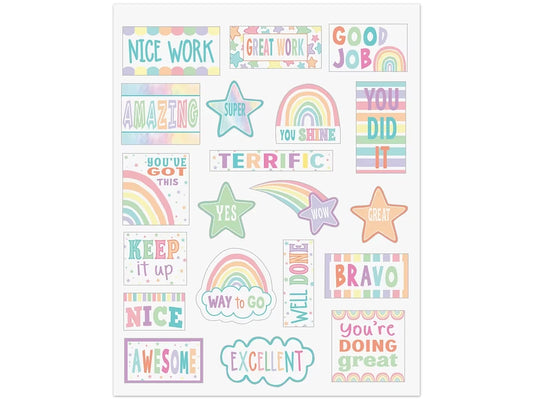Pastel Pop Motivational Stickers - US 8481