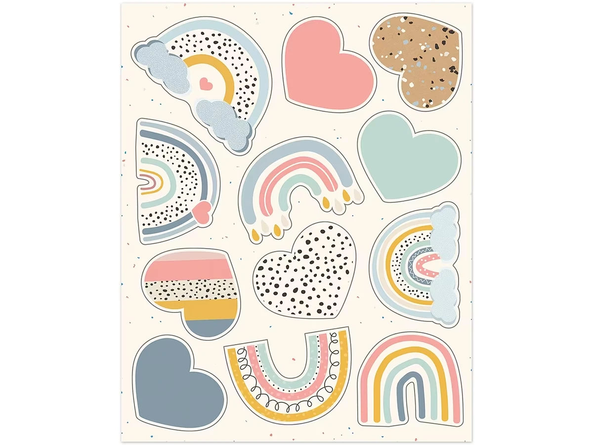 We Belong Rainbow & Heart Stickers - US 7891