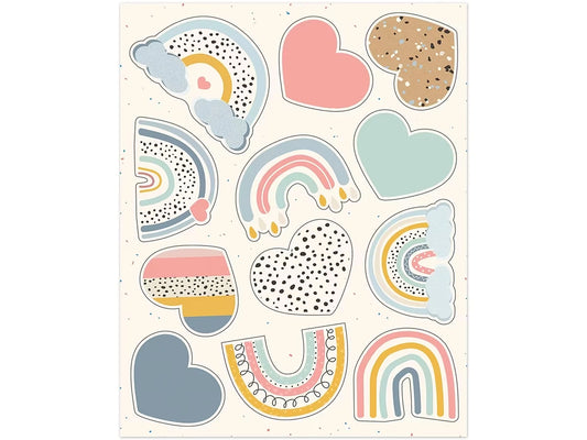 We Belong Rainbow & Heart Stickers - US 7891