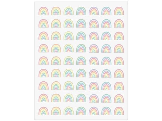 Pastel Pop Rainbow Mini Stickers - US 7292