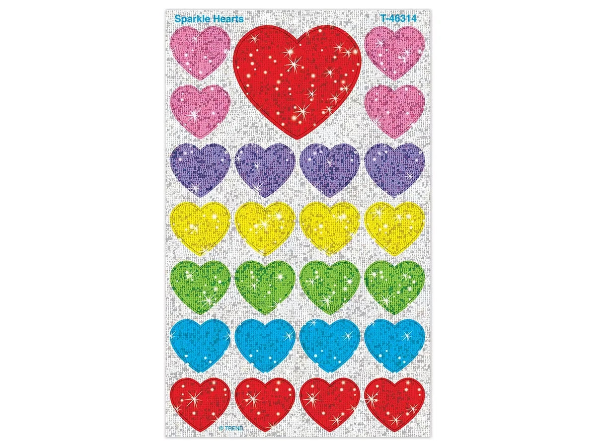 Sparkling Heart Stickers - US 7566