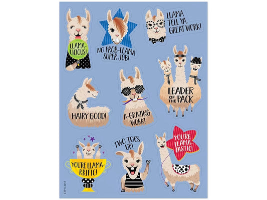 Bold & Bright Llama Motivational Stickers - US 9577