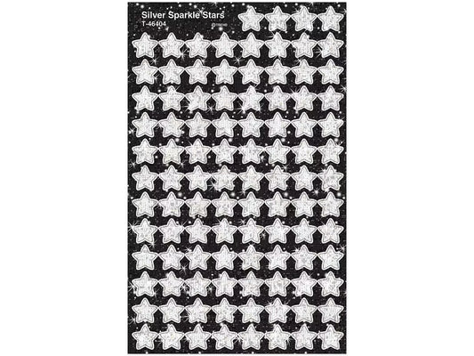 Silver Sparkling Star Mini Stickers - US 2888