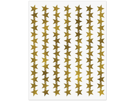 Gold Star Mini Stickers - US 7362