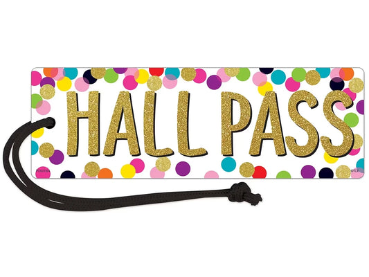 Confetti Magnetic Student Hall Pass - US 4783
