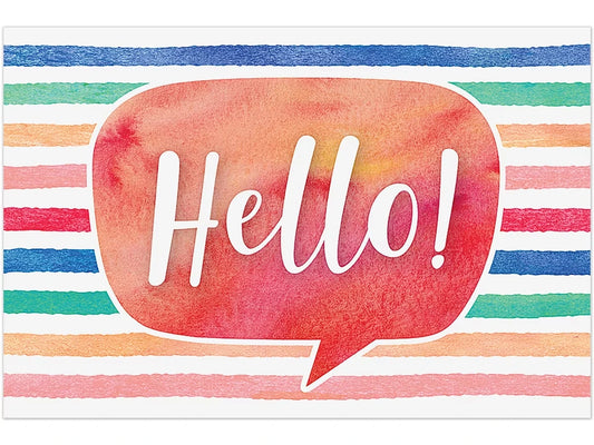 Watercolor Hello Postcards - US 8154