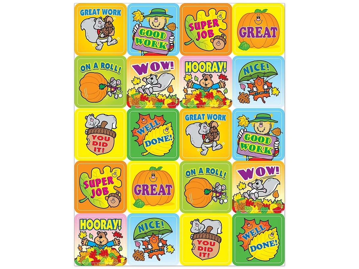 Fall Fun Motivational Stickers - US 7349