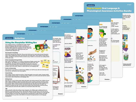 Play to Learn! Oral Language & Phonological Awareness Activities Bundle - US 5006