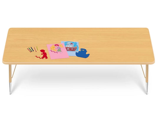 Natural Adjustable Rectangular Tables - US 3561