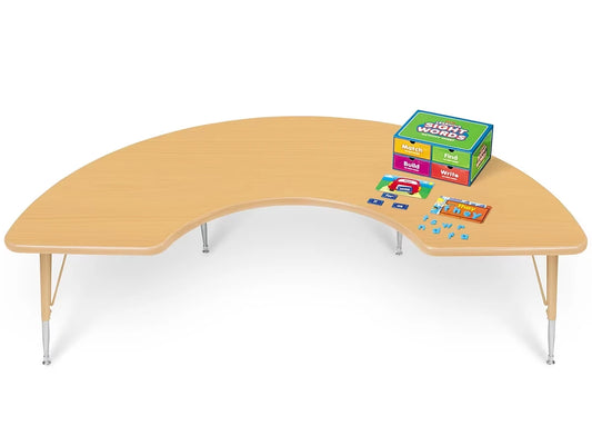 Natural Adjustable Group Tables - US 6392