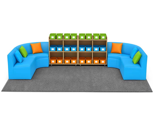Flex-Space Comfy Couch Reading & Research Zone - US 4959