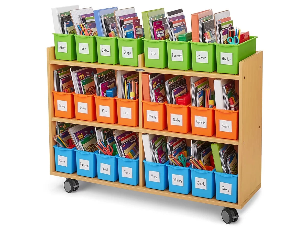 Flex-Space Mobile Storage Bin Center for 24 Students - Maple - US 8121