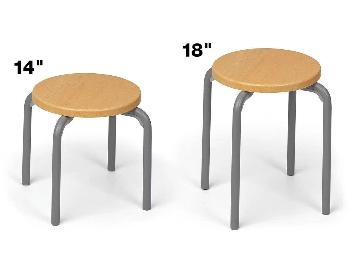 Flex-Space Premium Stacking Stools - Maple - US 6178