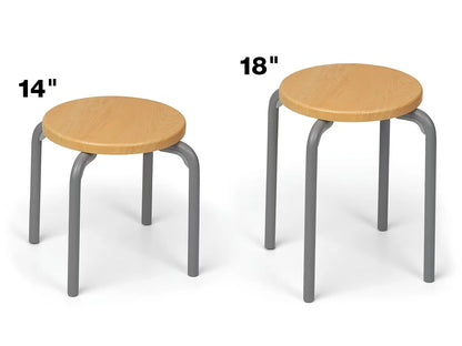 Flex-Space Premium Stacking Stools - Maple - US 6178