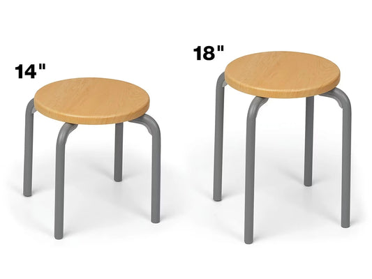 Flex-Space Premium Stacking Stools - Maple - US 6178