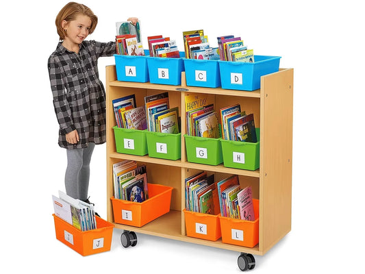 Flex-Space Mobile Book Bin Storage Center - Maple - US 7570