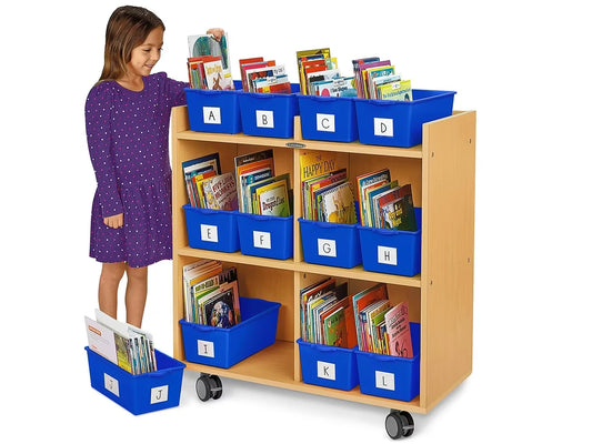 Flex-Space Mobile Book Bin Storage Center - Maple - US 7570