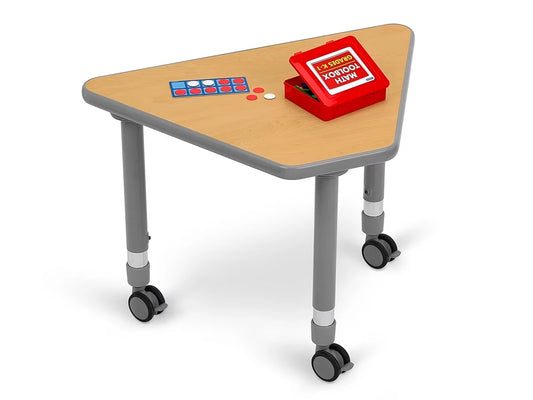 Flex-Space Mobile Wedge Student Desk - Maple - US 3477