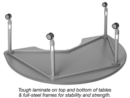 Flex-Space Mobile Group Table - Maple - US 1954