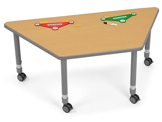 Flex-Space Mobile Trapezoid Table - Maple - US 2260