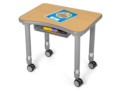 Flex-Space Mobile Student Desk with Book Box - Maple - US 4355