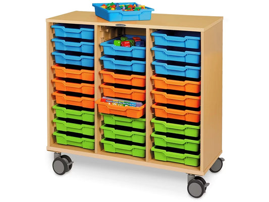 Flex-Space Mobile 27-Tray Storage Center - Maple - US 2102