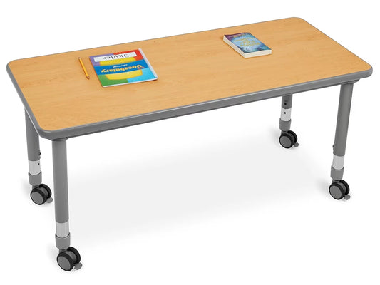 Flex-Space Mobile Student Desk for Two - Maple - US 5373