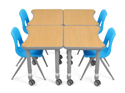 Flex-Space Mobile Student Desk - Maple - US 2251