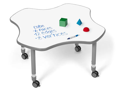Flex-Space Write & Wipe Mobile Clover Table - US 3851