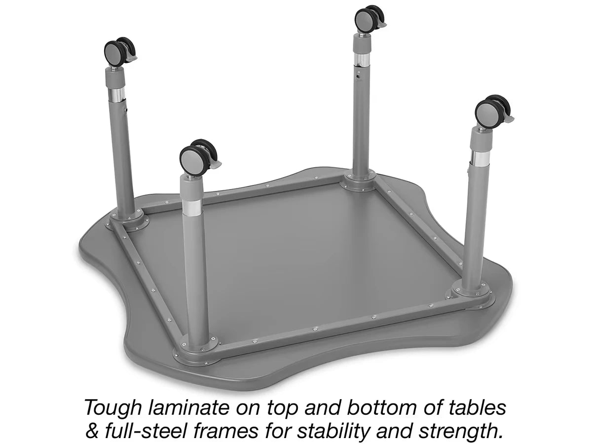 Flex-Space Write & Wipe Mobile Clover Table - US 3851
