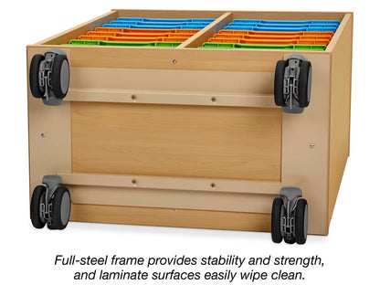 Flex-Space Mobile 18-Tray Storage Center - Maple - US 4682