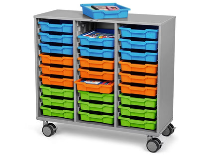 Flex-Space Mobile 27-Tray Storage Center - Gray - US 5536