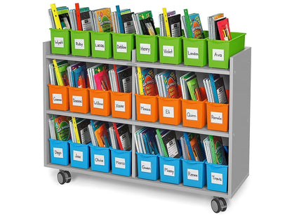 Flex-Space Mobile Storage Bin Center for 24 Students - Gray - US 9377